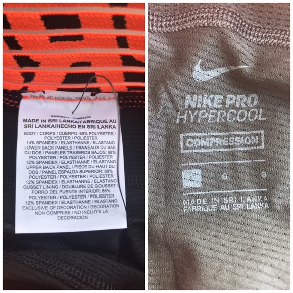 Nike Pro Hypercool Tight Leggings Black Orange Men - Picture 6 of 7